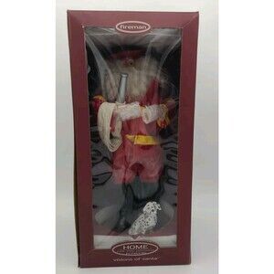 Home For The Holidays Visions Of Santa Fireman Santa 18" 2003
